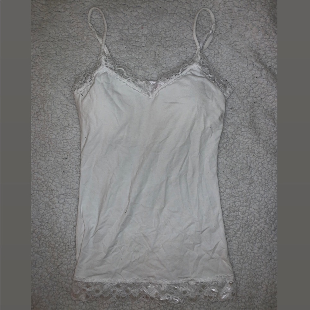 Casual padded lace tank top